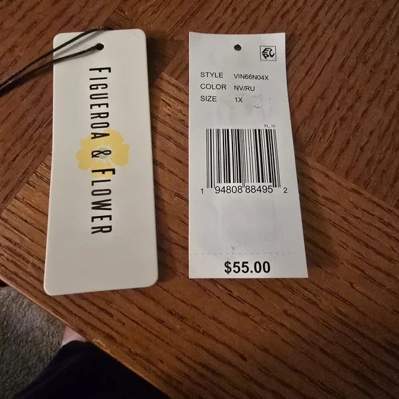 Figueroa And Flower Patterned Ruffled 3/4 Sleeve Blouse - Picture 3 of 4